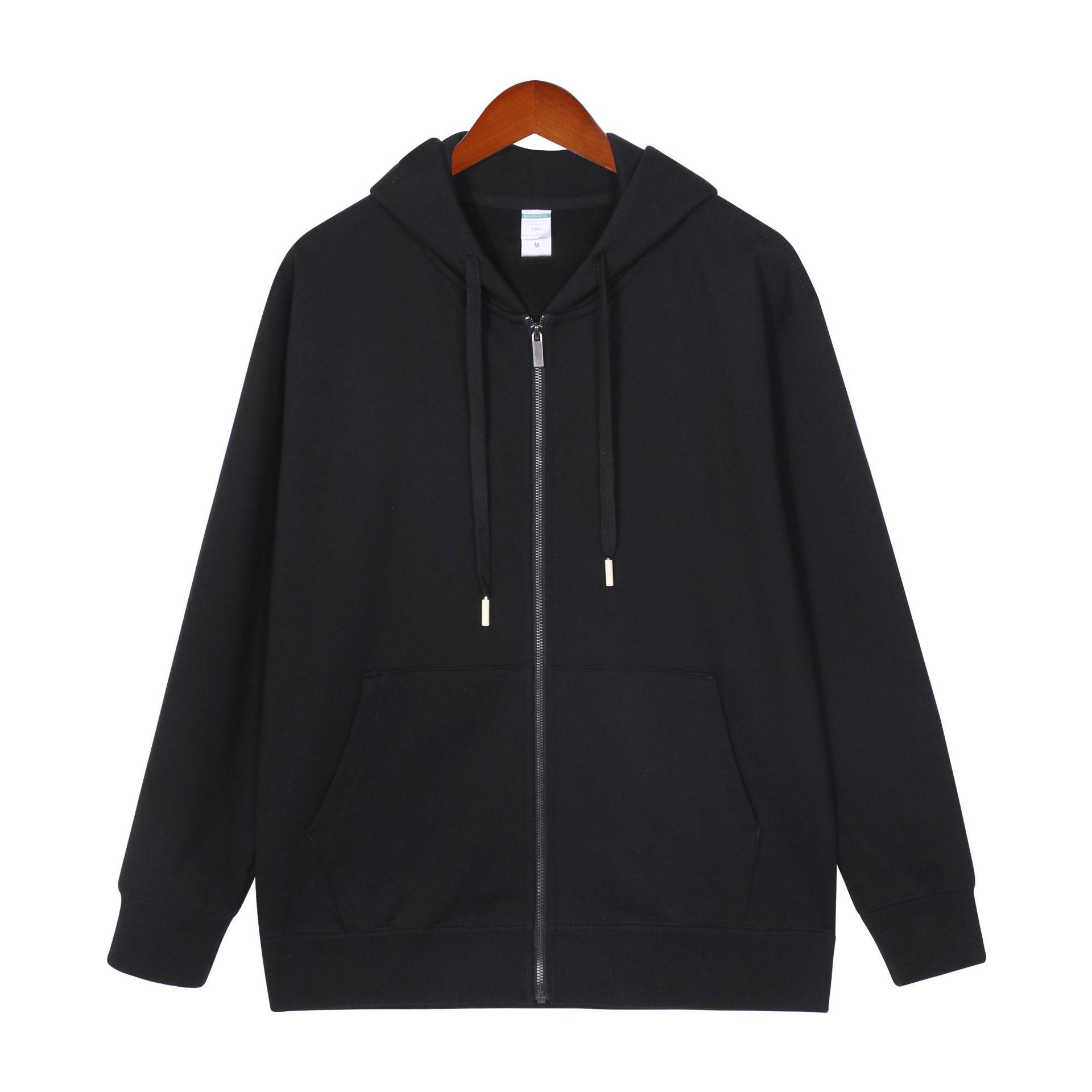 

350G Heavyweight Terry Unisex Zip-Up Hoodie, Casual Loose-Fit Long Sleeve Cardigan Outerwear S