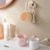 Home Brushing Cup Simple Mouthwash Couple Cup Straight Handle Punch-free Toothbrush Cup Holder Wall Mount Toothbrush Holder