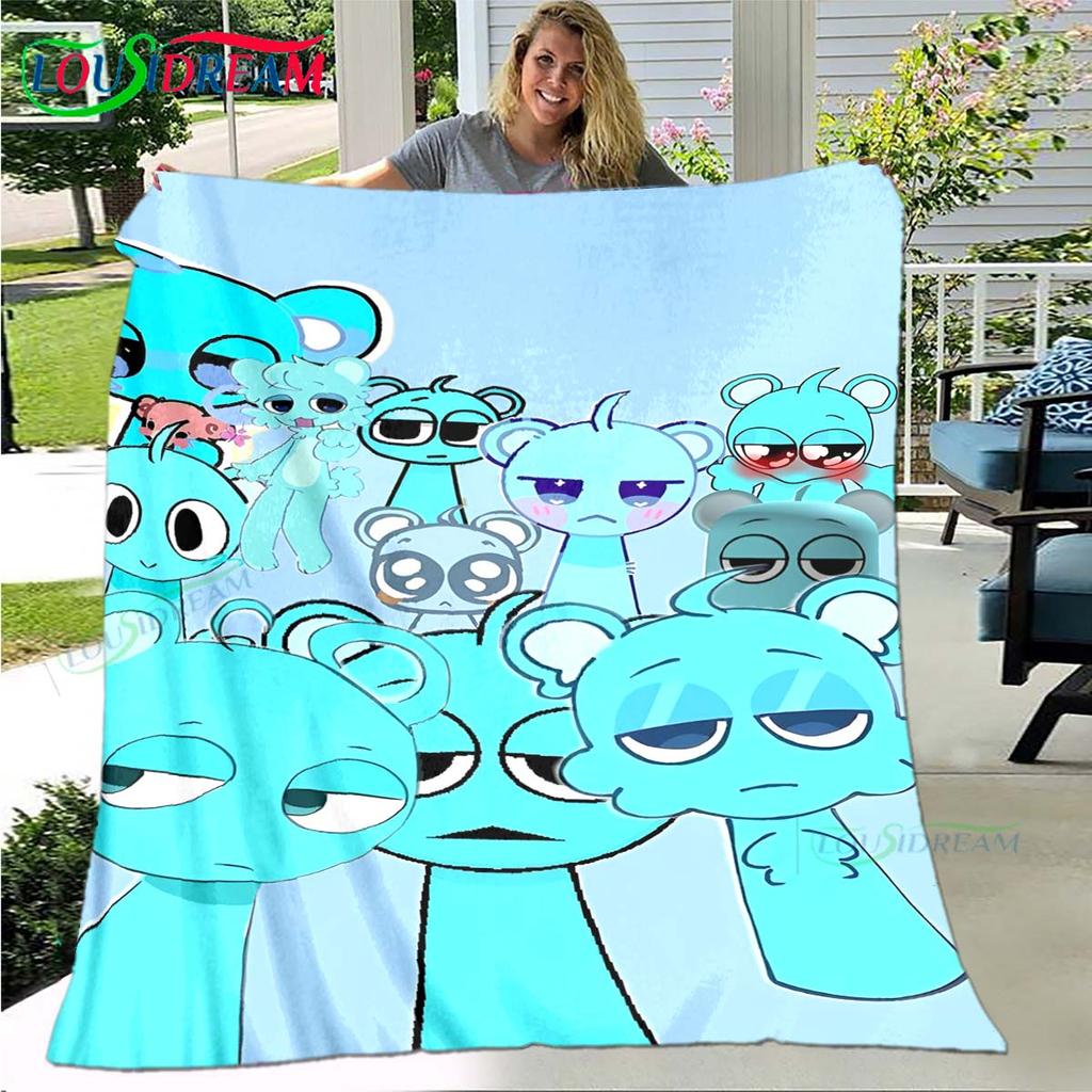Fashion S-Sprunki Incredibox Game Four Seasons Blanket Sofa Cover Travel Bed Plush Blanket Travel Office Break Blanket Gift
