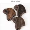 Winter Warm Faux Leather Aviator Hat With Fleece Lining Men Women Outdoor Skiing Cold Weather Ear Protection Cap