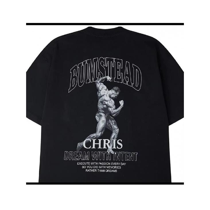Men s & Women s Bodybuilding Gym T-Shirt with Bumstead Chris Muscle Print & Weightlifting Design - Breathable Workout Shirt, Muscle Tee for Weight S чёрный