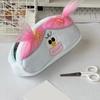 Funny Fried Hair Pencil Case DIY Long Hair Doll Pencil Case Box Large Capacity Zipper Organizer Storage Bag Stationery Organizer