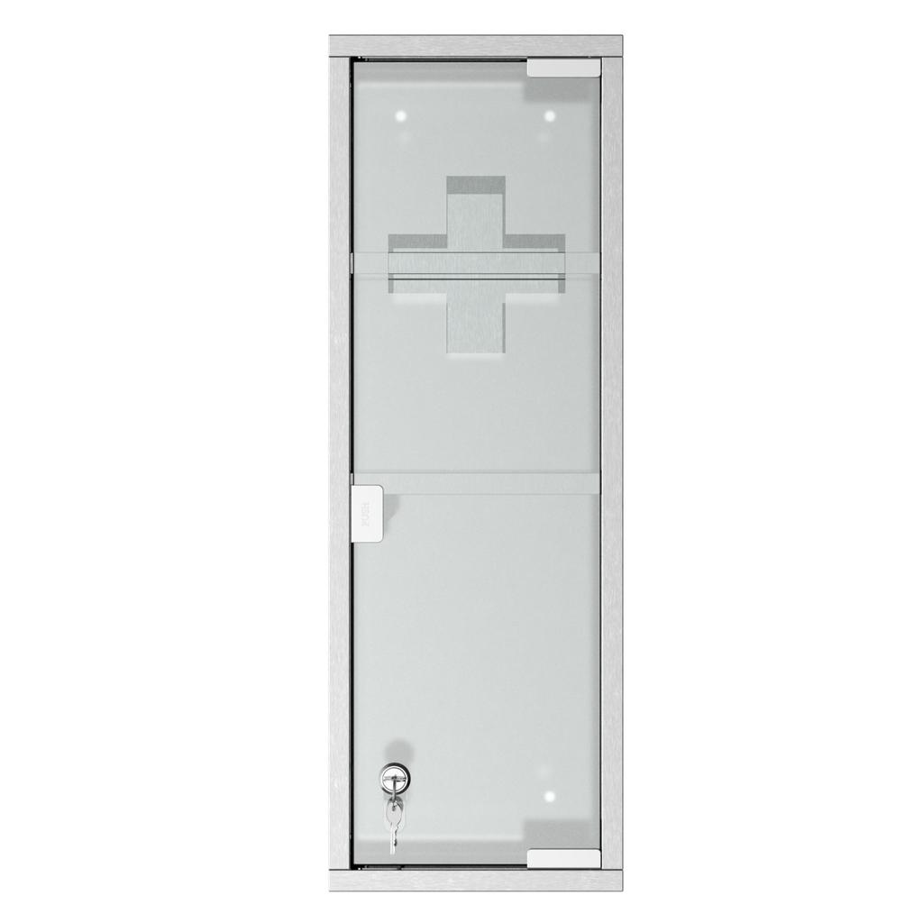 Medicine Cabinet Made of Stainless Steel and Tempered Glass Door Medicine Cabinet for Medication Storage