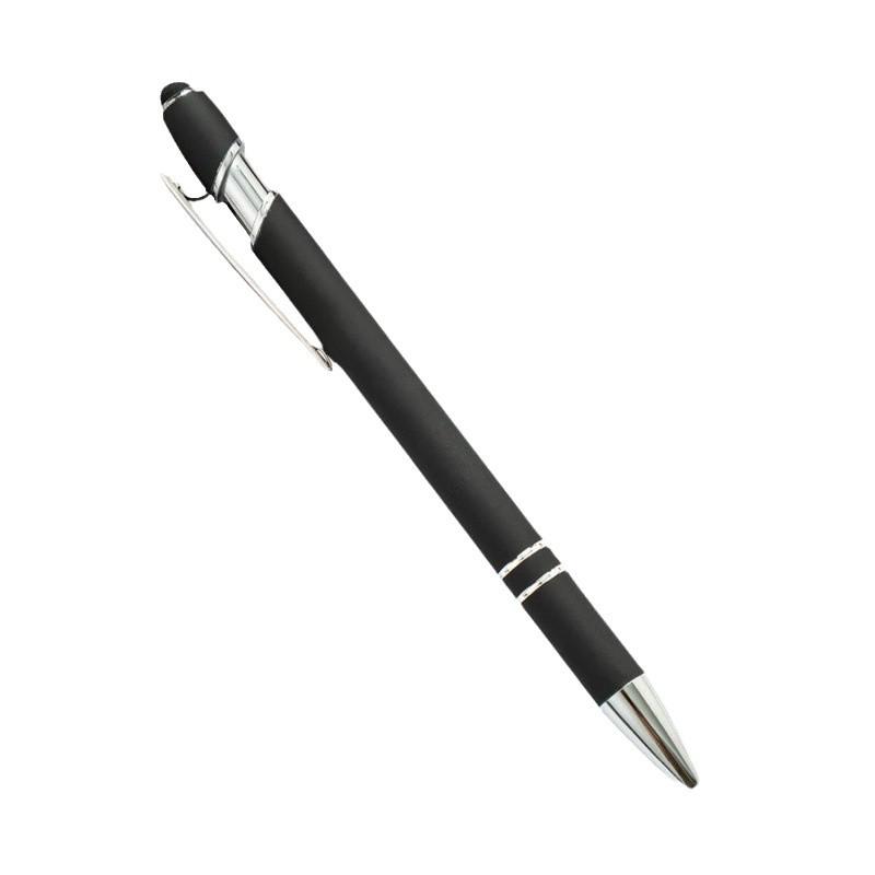 Elegant Push-Action Metal Touch Screen Ballpoint Pen with Customizable Logo and Spray Paint Finish
