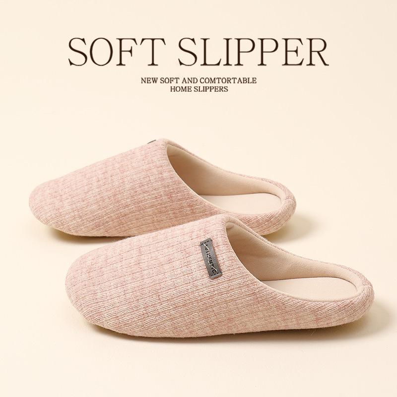 

Мужские и женские 2025 плюшевые меховые хлопковые тапочки - Нескользящие, теплые, с мягкой подошвой для осени и зимы 36-37 розовый