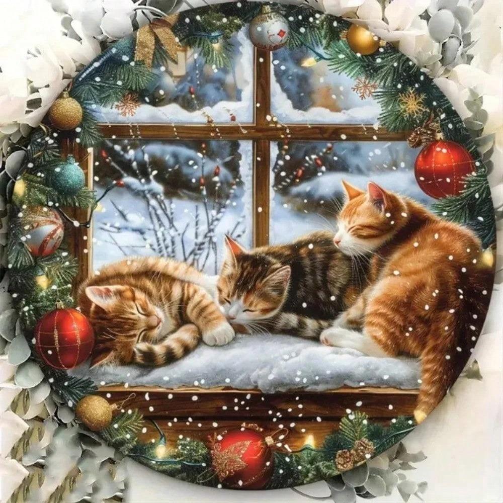 Metal Tin Sign Retro Christmas Home Decor Wall Art Print Garden Balcony Room