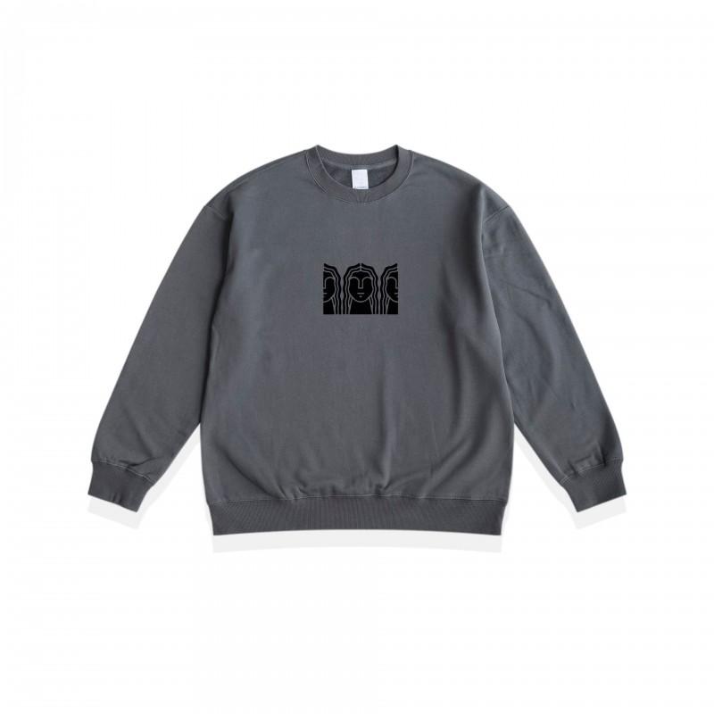 Unisex Vintage Print Hoodie Loose Fit Cotton Sweatshirt Casual Wear