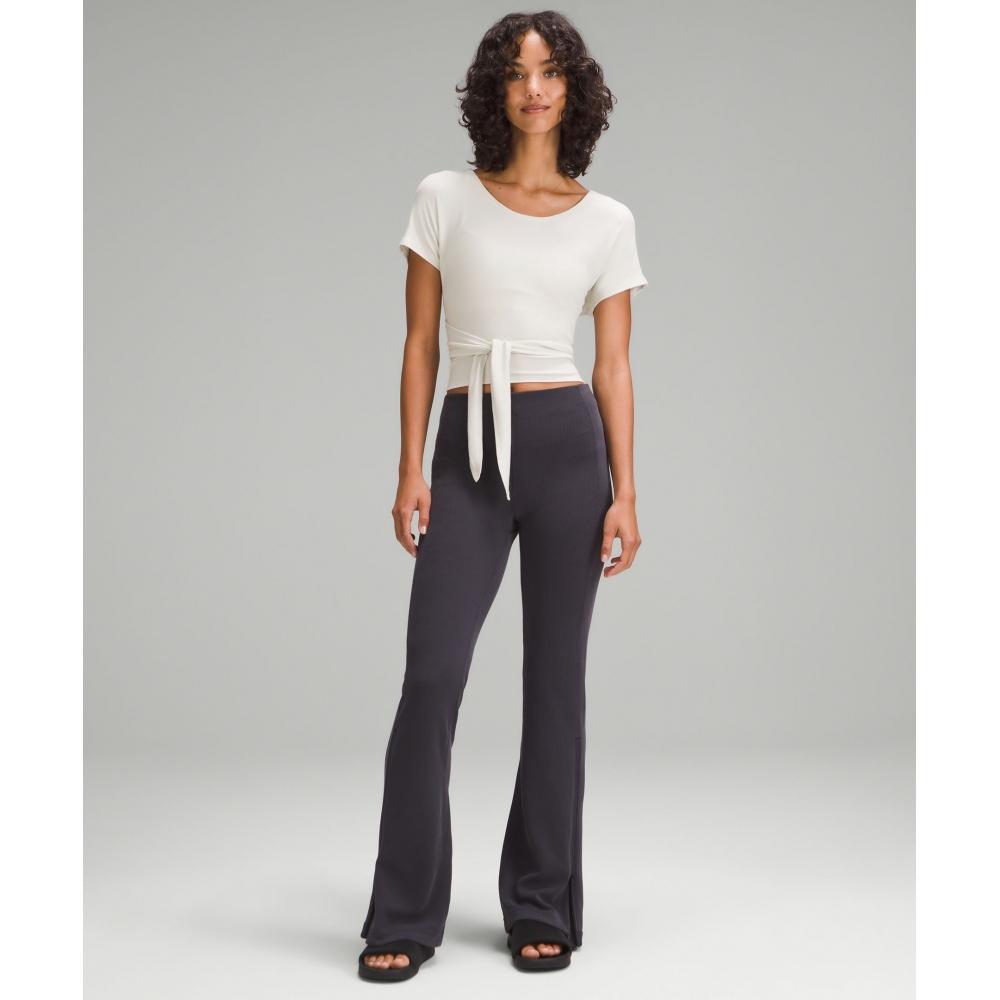 Lululemon Adjustable Ties Short Sleeve Shirt Bone