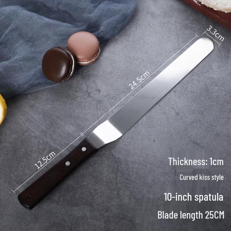 SIVIR Stainless Steel Wood Handle Offset Cake Spatula