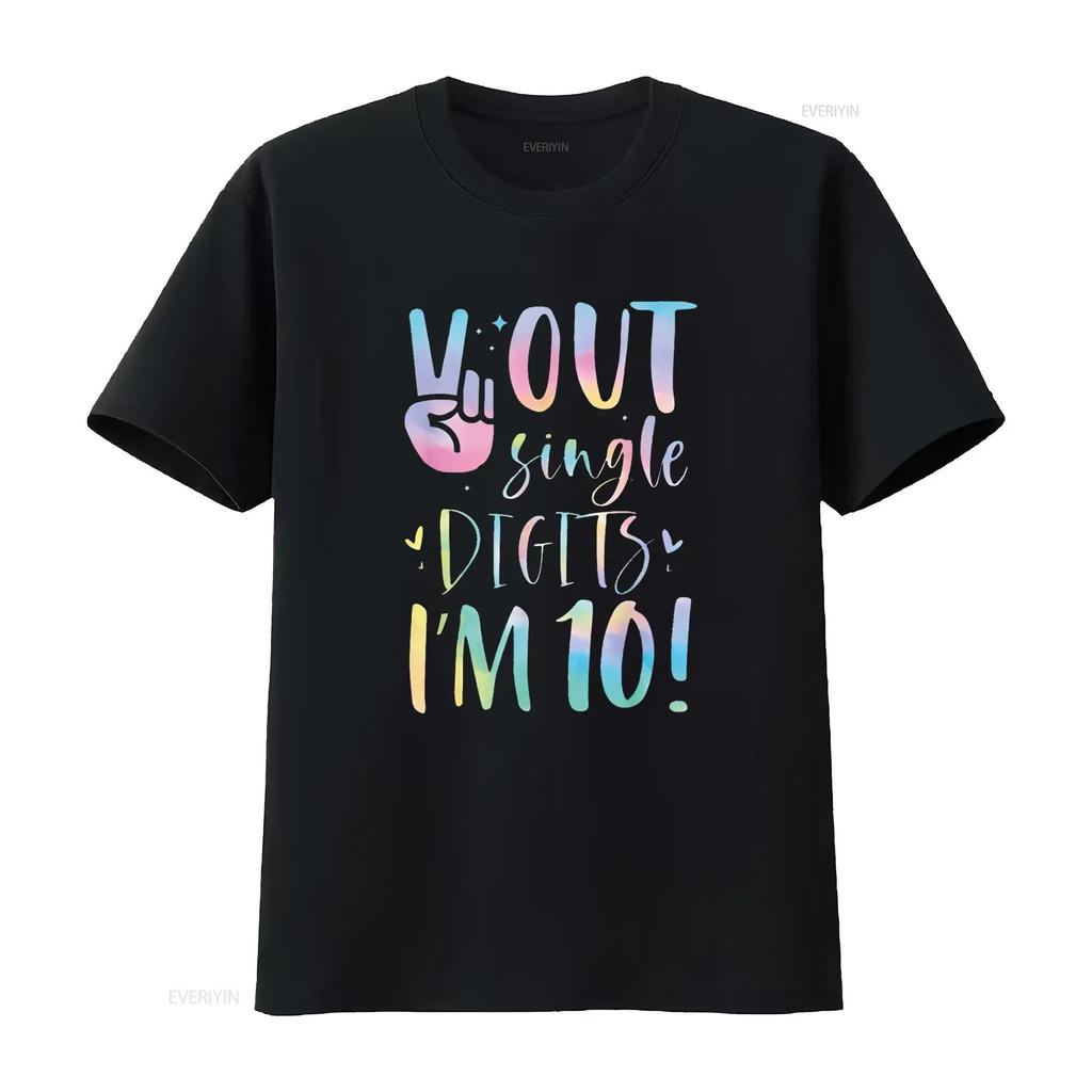 Peace Out Single Digits I m 10 Year Old 10th Birthday Girl T Shirt vintage Washed Slightly fashion Comfortable Stylish graphic