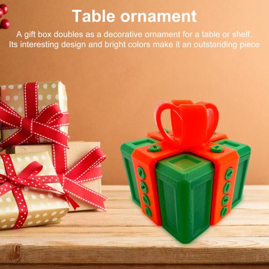 3D Printed Annoying Gift Box with Screws Colorful Square Puzzle Present Box Prank Case Home Office Bookshelf Desktop Decoration Ornament