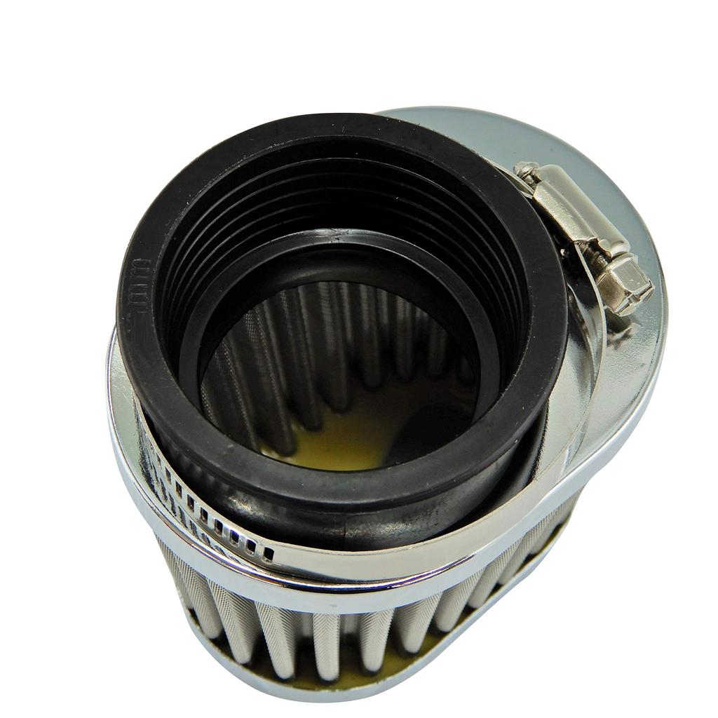 Ager 54mm Oval Power Filter, Stainless Steel, Silver