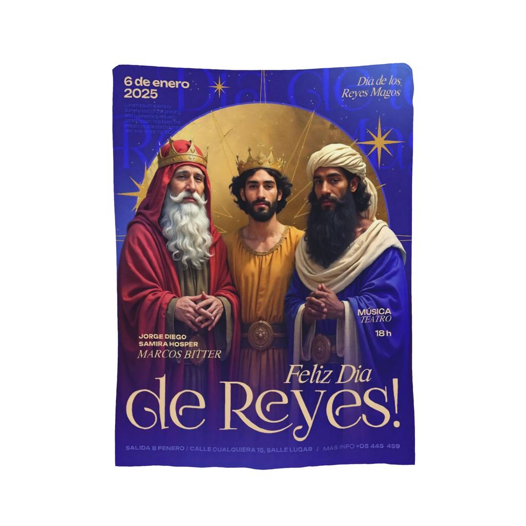 Día de los Reyes Magos Blanket Super Soft Cozy Throw Blankets for Sofa 50x60 Inch Multiple Sizes Bedspreads