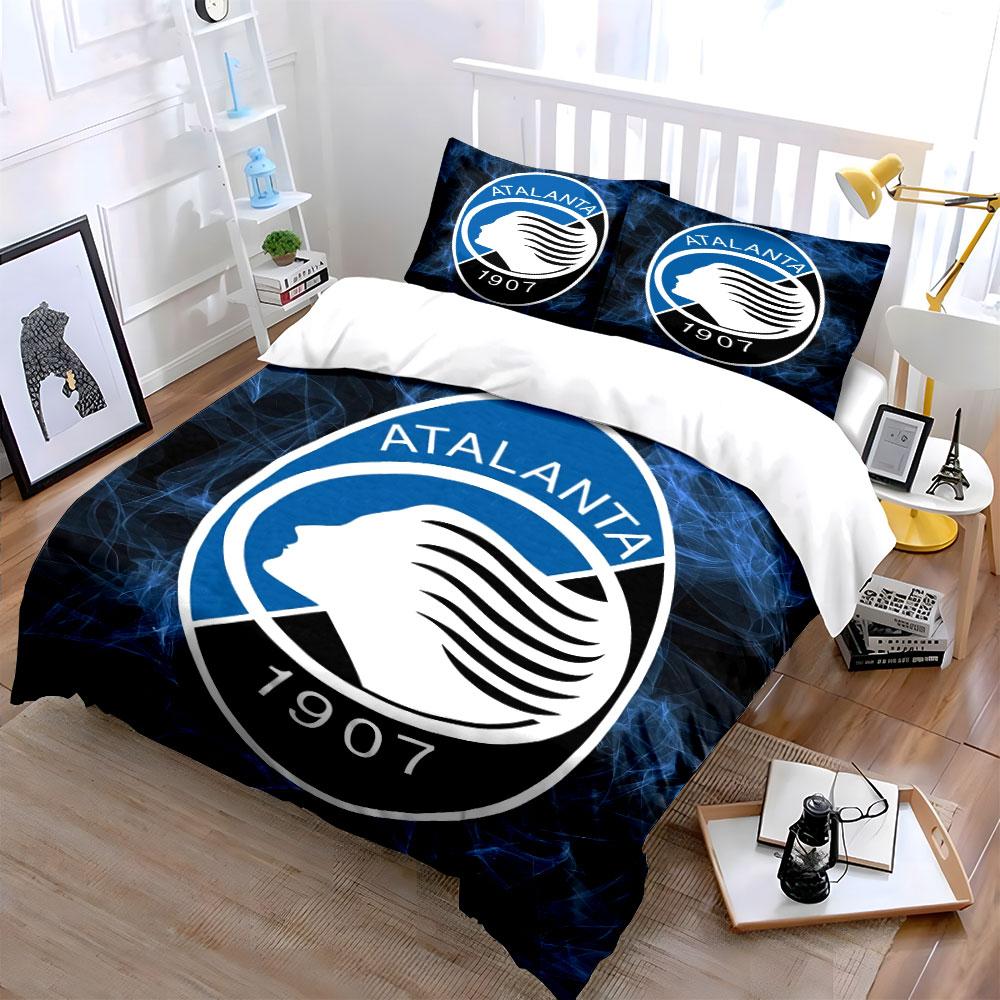 Set Biancheria da Letto Logo Atalanta Set Copripiumino Copripiumino Federe (1 * Copripiumino 2 * Federe, senza piumino)