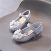 2023 Princess Crystal High Heels with Bow - Formal Leather Shoes for Girls' Runway and Performance