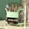 Staubdichte Make-up-Organizer-Box, große Kapazität, Schreibtisch-Kosmetik-Aufbewahrungsschublade, Hautpflege, Lippenstift, Pinsel-Display-Case für Schminktisch, Badezimmer