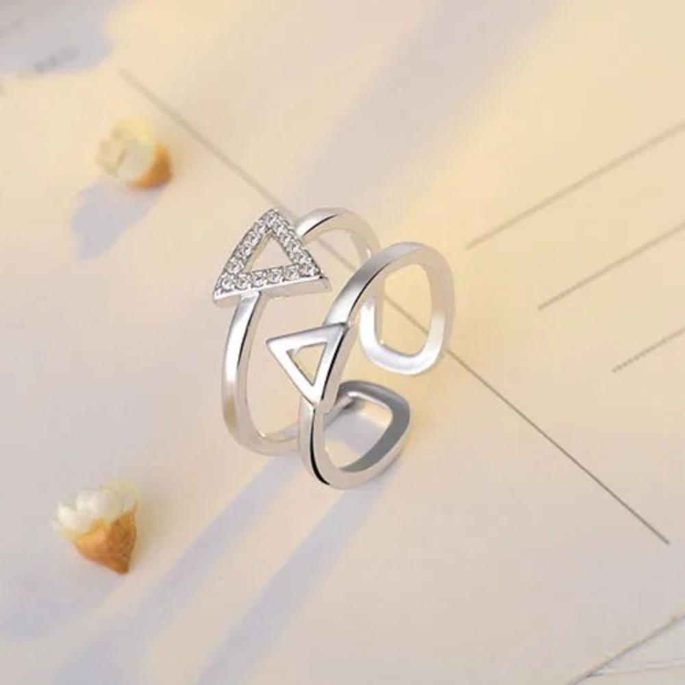 New  925 Sterling Silver Ring open Adjustable Fashion Exquisite Student Girlfriend Women Jewelry Accessories Wedding Party