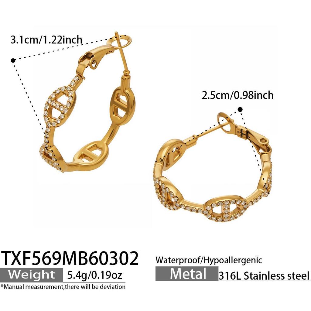 European & American Fashion 18K Gold-Plated Jewelry Set: Ultra-Sparkling Diamond Design with Necklace, Bracelet, and Earrings.