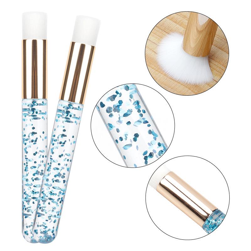 Crystal Handle Eyelash & Facial Cleansing Brush - Nose, Blackhead, and Acne Cleaning Tool