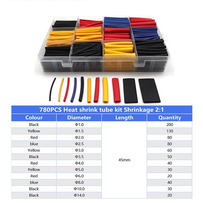 Smršťovací bužírka Tepelně odolná bužírka Sada pro smršťování bužírek Elektrické připojení Vodič Kabel Izolace Bužírka 2:1