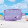 Zipper Mesh Makeup Bag Large Capacity Toiletry Storage Bag Casual Transparent Cosmetic Bag  Holiday