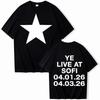 Camiseta Live At Sofi do Bully Kanye West Ye Verão Unissex e Feminina Roupa de Algodão Moda Hip Hop Manga Curta Streetwear