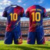 Children's Tracksuit Spain Fans Yamal #10 Print T-shirt+Shorts Set Football Jersey Sports Suit Casual Kids/Adult 2 Piece Outfits