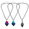 Handcrafted Necklace Adornment with Enchanting Landscape Inside Eye Catching Neckchain with Glow Snow Mountain Pendant