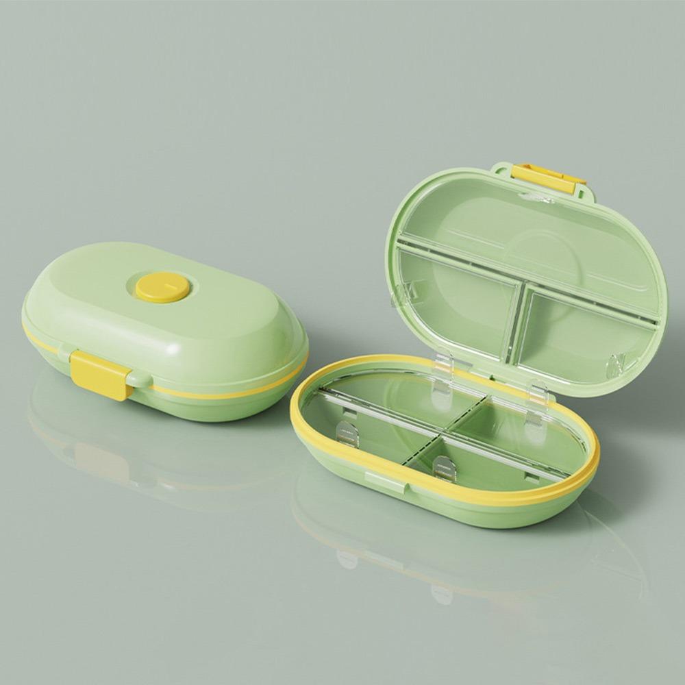 

Small Travel Pill Organizer Portable Storage Box New Medicine Case зелений