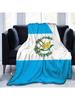 Guatemala Flag Flannel Blanket Throw Lightweight Blanket Super Soft Bed Sofa Warm Blankets For Living Room_Bedroom All Season#Color_1,Size_150X220CM