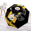 Pittsburgh Steelers pattern, automatic folding umbrella, portable and foldable design, 8 ribs, a Christmas or birthday gift.