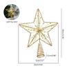 Weihnachtsbaumspitze 5-zackiger Stern mit LED-Licht Baumdekoration Bäume Stern