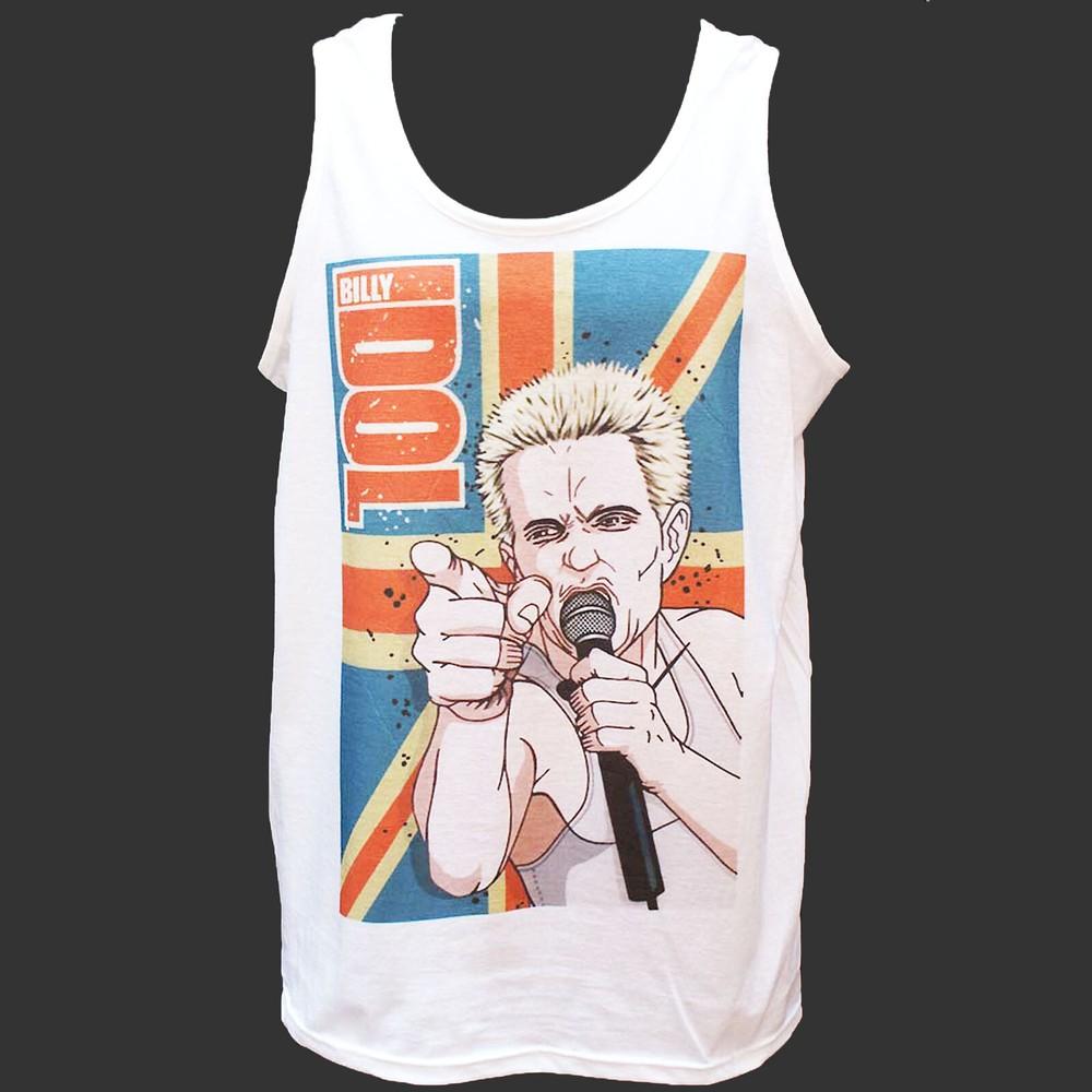 

Billy Idol Pop Punk Rock T-SHIRT vest top unisex white S-4XL 4XL