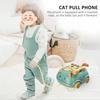 Cat Pull Simulation Wired Phone Cartoon Animal Intelligent Music Mobile Bilingual Teaching Simulation Early Education Toy