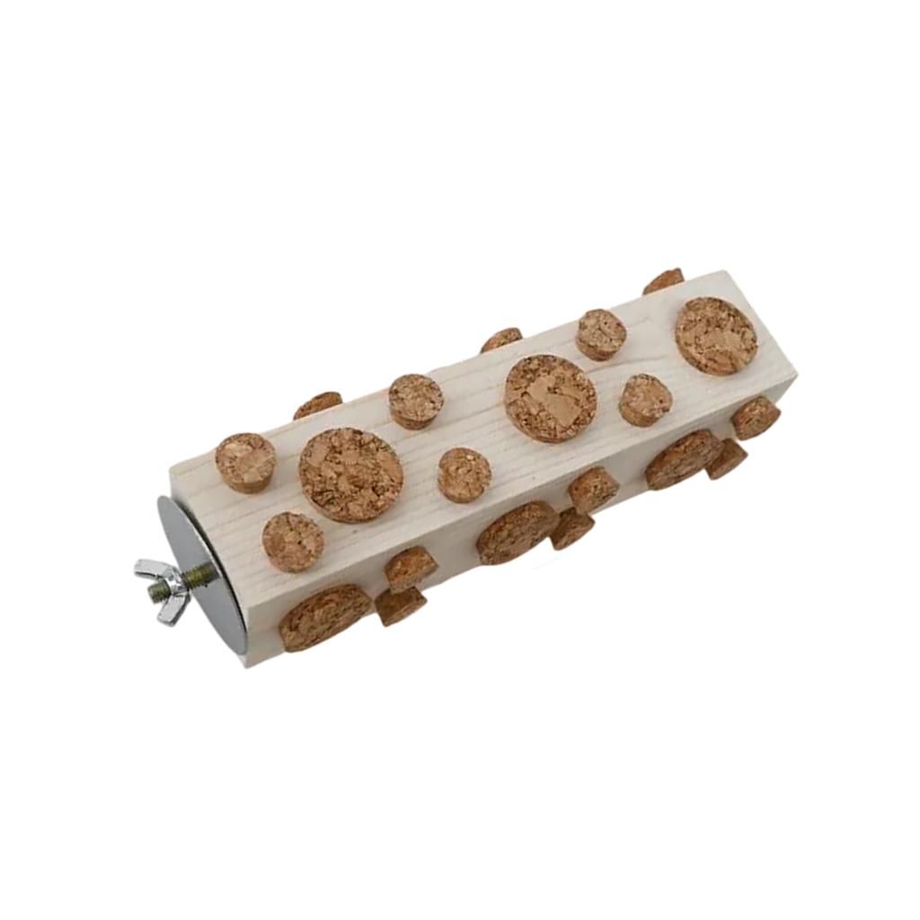 Bird Chew Toys Cork Stopper Toy Wood Foraging Toys Fun For Parrots Macaws Small Parakeets Conures Budgies Cockatiel