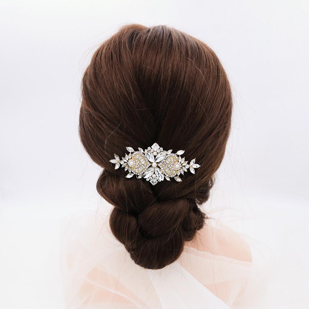 Vintage Pearl Rhinestone Bridal Hair Comb - Elegant Wedding & Photography Accessory