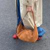 Fashiable Solid Color Zipper Faux Suede Sweet Shoulder Bags High Quality Versatile Stylish Design Crossbody Bags for Women