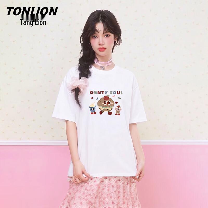 TonLion Cotton Cartoon Print T-Shirt 3XL