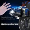T51 Rechargeable Headlamp 2000mah Super Bright Torch Light Induction LED Headlight Waterproof Camping Mobile Power Bank Flashing