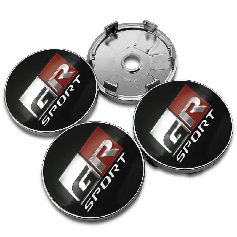 4 Pièces 56mm+60mm 57mm 62mm Cache-moyeu de Roue de Voiture Pour Toyota TRD Rav4 Yaris prius avensis Corolla Camry Autocollant Couvercle Accessoires