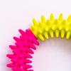 1PC Colored Dog Gnawing Thorn Ring Toy, Bite-resistant Rubber Tooth Grinding Toothbrush Ring, Pet Interactive Training Play and Dental Health Care
