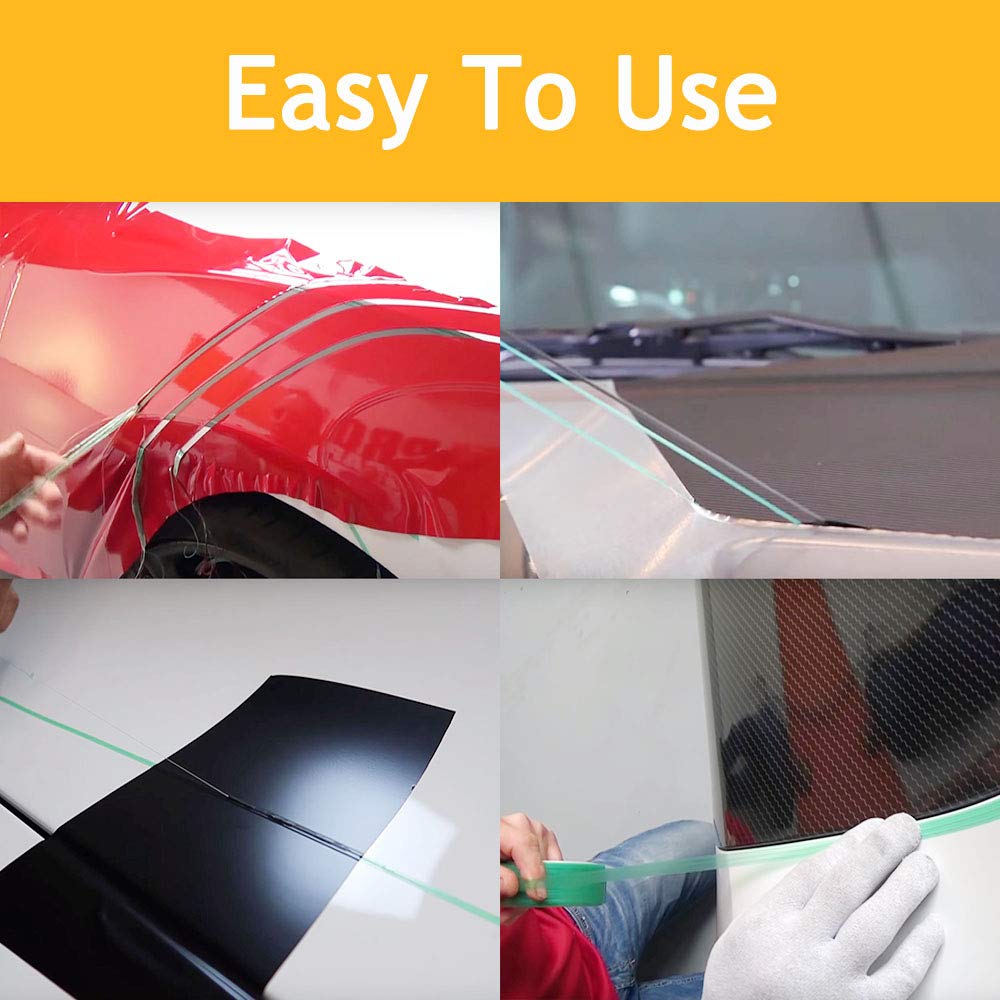 Mock ST Knifeless Tape Design Line Finish Line Vinyl Warp Cutting Tape (50M with Accessories)