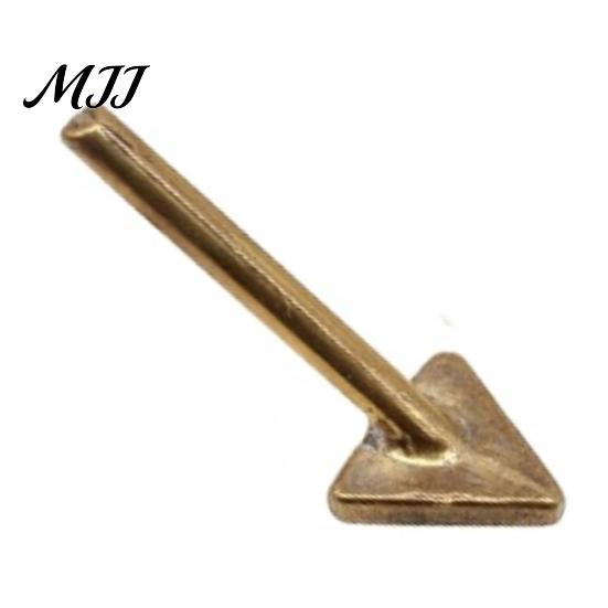 Car Bumper Repair Tool Triangular Copper Soldering Tip for Plastic Welding, Flat Iron Replacement Heat Efficient with Hole, Smoothing Repair,