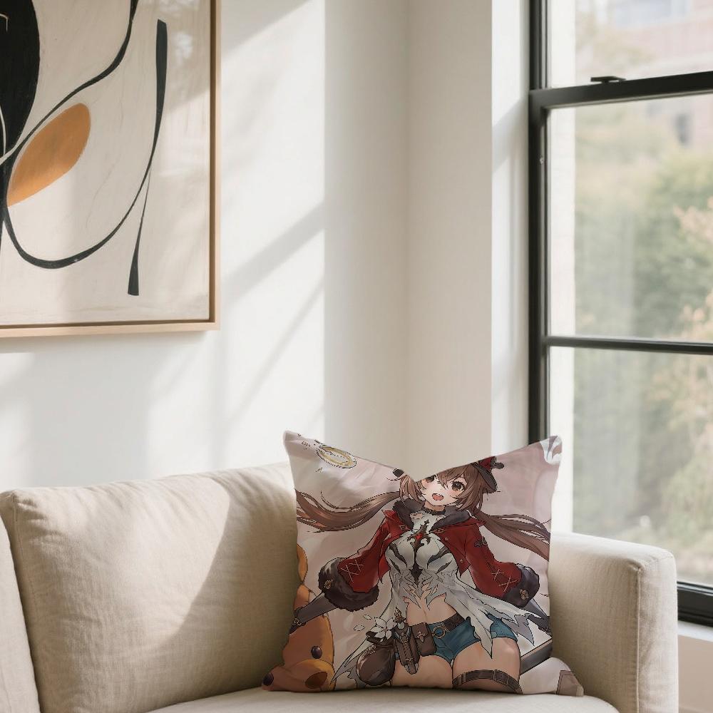 Game D-Duet Night Abyss cushion cover For Sofa Car Office Cafe Soft And Comfortable Double-Sided Printing Pillow Cover