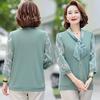 Three-quarter Sleeve Bottoming Shirt Outer Top New Middle-aged and Elderly Women
