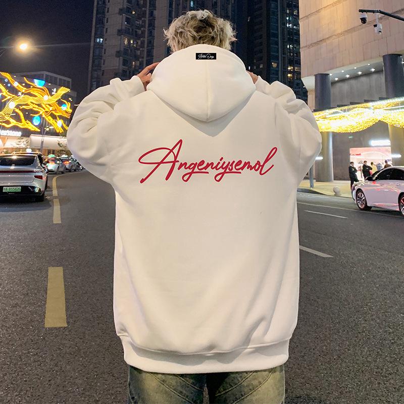 2025 Men's Oversized Casual Cotton Hoodie - Spring & Autumn Hong Kong Style