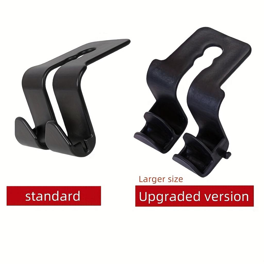 2 PCS Universal Car Seat Back Multi-Functional Hook Set - Suitable For Most Vehicles - PP Material - No Battery Required