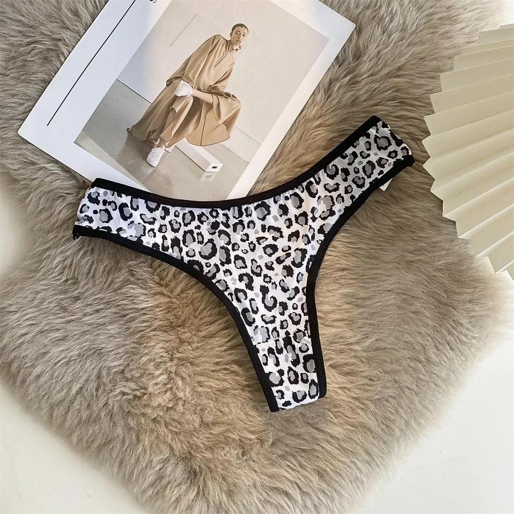 Leopard Print Sexy Underwear Women Low Waist Women Panties Seamless Hollow Out Thongs Female Briefs Underwear Lingerie