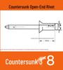 Aluminum Flat Head Iron Core Countersunk Pop Rivets
