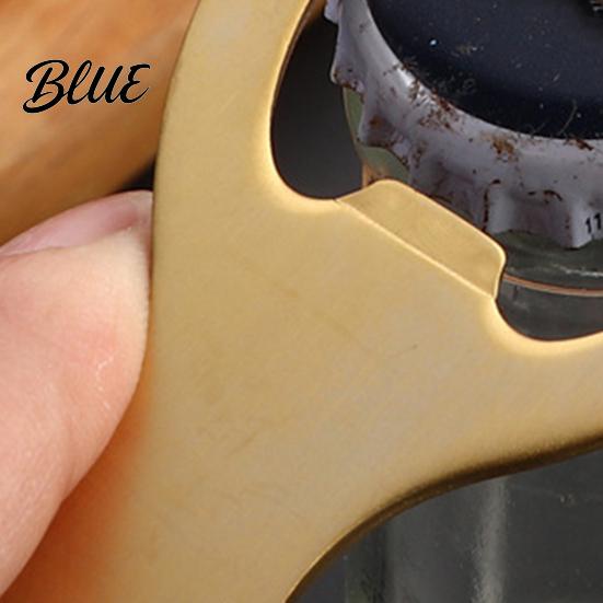 Colorful Bottle Opener And Can Opener Durable Stainless Steel Design Double-Head Pry Cap Manual Punch Multi-Functional Portable Kitchen Bar Tool